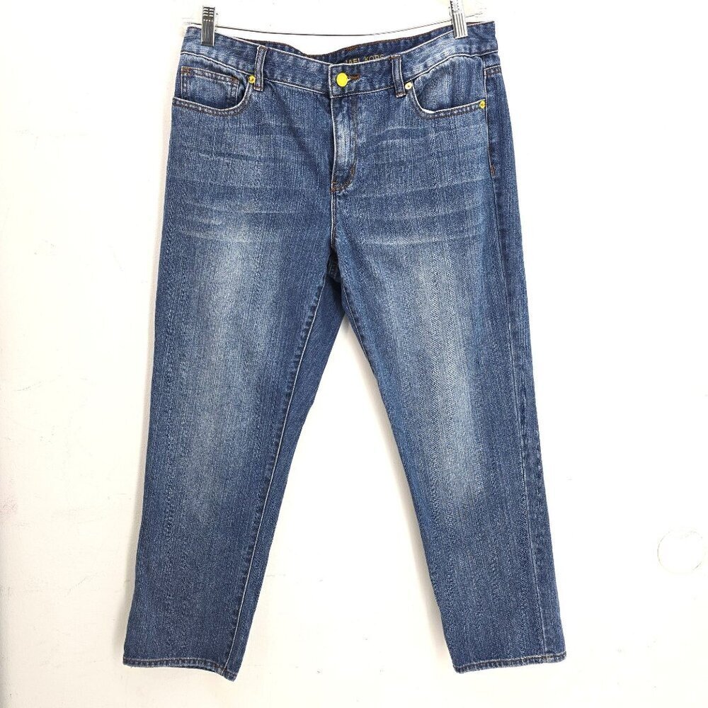 Michael Kors Indigo Blue Sexy Boyfriend Denim Jeans Women's Size 34